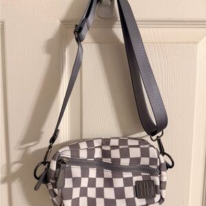 Rad Rev Gray Checkered Crossbody Bag